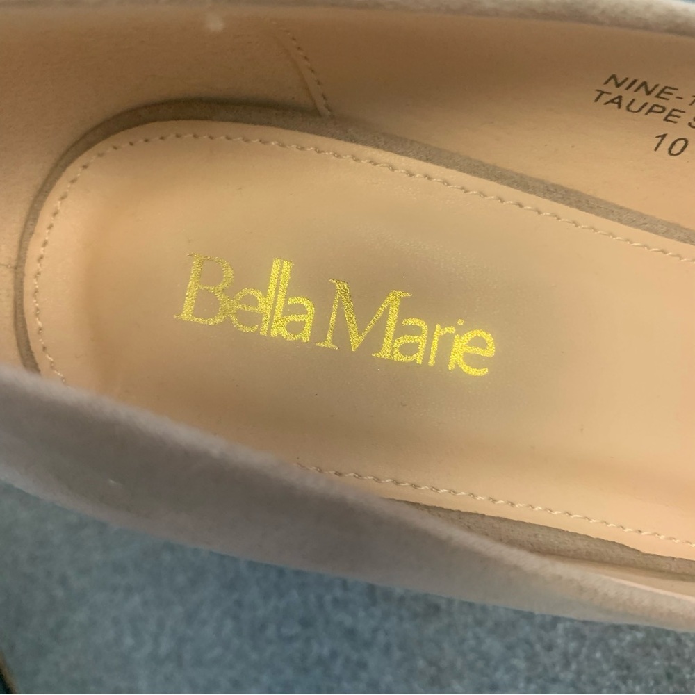 Bella Marie | Suede Pumps | Taupe heels | High Heel Shoe | Size 10 - Picture 7 of 8